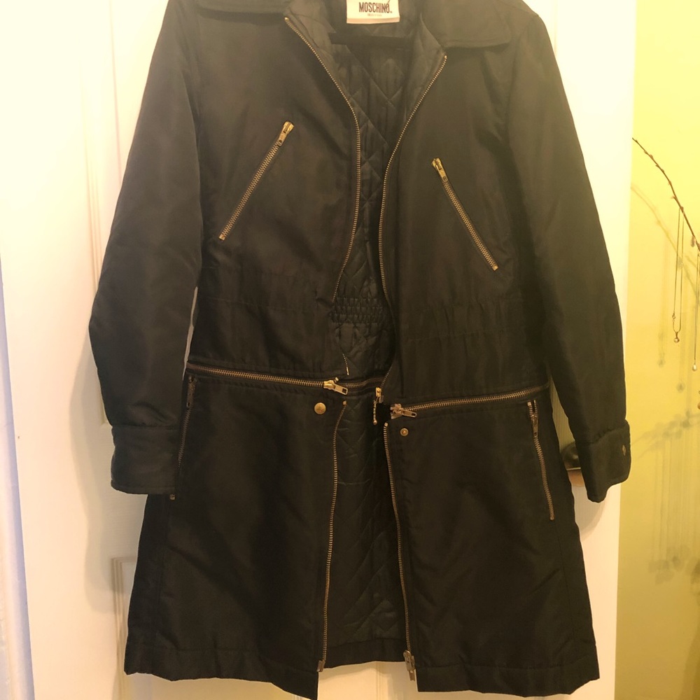 MOSCHINO Cheap and Chic Black, Nylon Coat/jacket,S